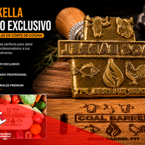 🥇 Sello, Vackella marcar Tablas de Cocina: 16x12x1.5 cms.