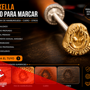 🥇 Cliset Vackella Sello para marcar Cerámica 2.5x2.2 cms.