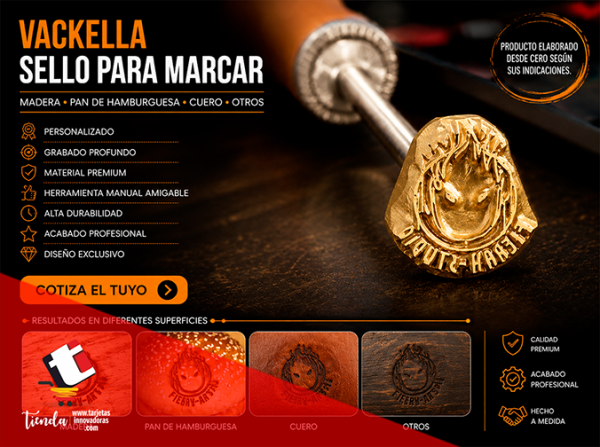 🥇 Cliset Vackella Sello para marcar Cerámica 2.5x2.2 cms.