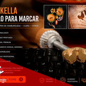 🥇 Cliset Vackella Sello marcar Madera al calor | 3x2 cms.