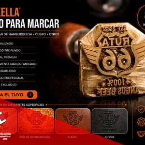 🥇 Cliset Vackella para marcar Pan de hamburguesa 4x4 cms.