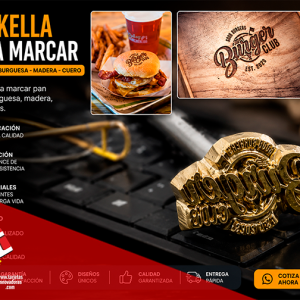 🥇 Cliset Vackella Sello marcar Madera | Tamaño 5x3.45 cms
