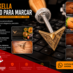 🥇 Cliset, Vackella marcar logo Pan Hamburguesa 5x3.9 cms.