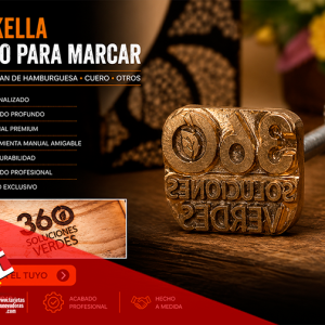 🥇 Cliset Vackella Sello marcar Madera al calor 5x4.1 cms.
