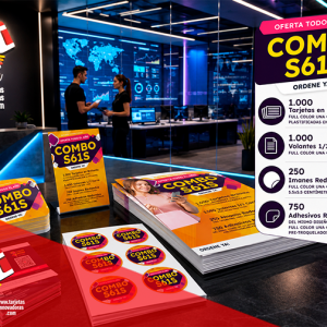 🥇 COMBO PUBLICITARIO 6 Tarjetas Volantes Imanes Adhesivos