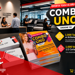 🥇 COMBO PUBLICITARIO UNO. | Mil Tarjetas. + Mil Volantes.