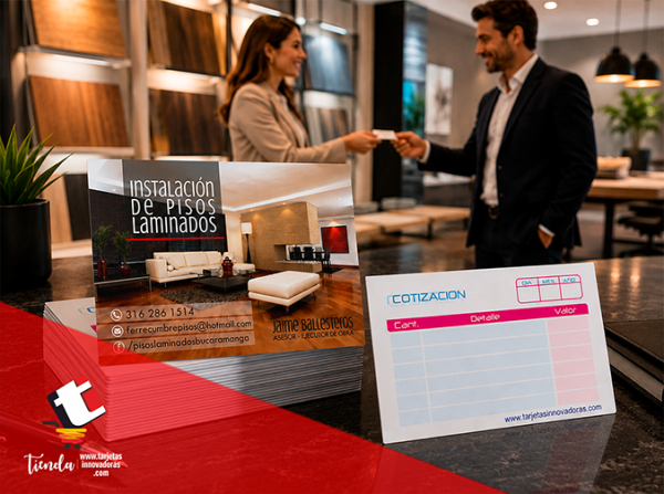 🥇 Tarjetas de Presentación Full color una cara Brillante.