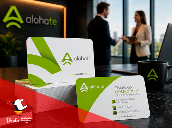 🥇 Tarjetas de Presentación full color Mate + UV dos caras