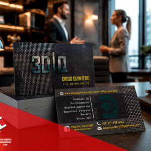 🥇 Tarjetas de Presentación Estampadas en Oro y / o Plata.