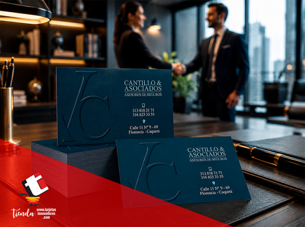 🥇 Tarjetas de Presentación con logo Repujado | Exclusivas