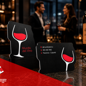 🥇 Tarjetas de Presentación Troquelado variable. Etiquetas