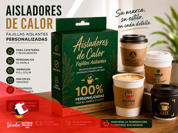 🥇 Aisladores Fajillas Aislantes de Calor para vasos de Café